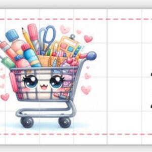 Address Labels Printable DOWNLOAD Happy Mail Swap Shipping Mailing Cute Kawaii Watercolor Craft Cart Shopping scrapbooking crafter buggy