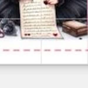 Etiquetas de dirección para imprimir DESCARGAR Feliz intercambio de correo Envío Correo Lindo Kawaii gótica chica muñeca carta escritura amigo por correspondencia vela