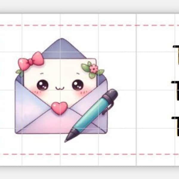 Address Labels Printable DOWNLOAD Happy Mail Swap Shipping Mailing Cute Kawaii Watercolor Envelope letters pen stationery