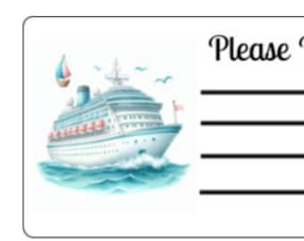 Printable INSTANT DOWNLOAD PDT Please Deliver To Labels Mailing Label Address Label Shipping Label cruise vacation travel ship boat sailing