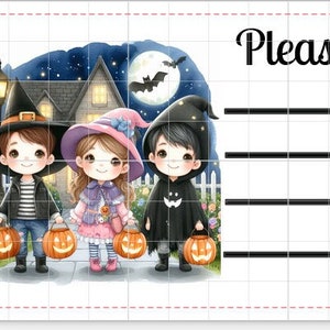 Printable INSTANT DOWNLOAD PDT Please Deliver To Labels Mailing Label Address Label Shipping Halloween Trick or Treat Candy Treaters Kids