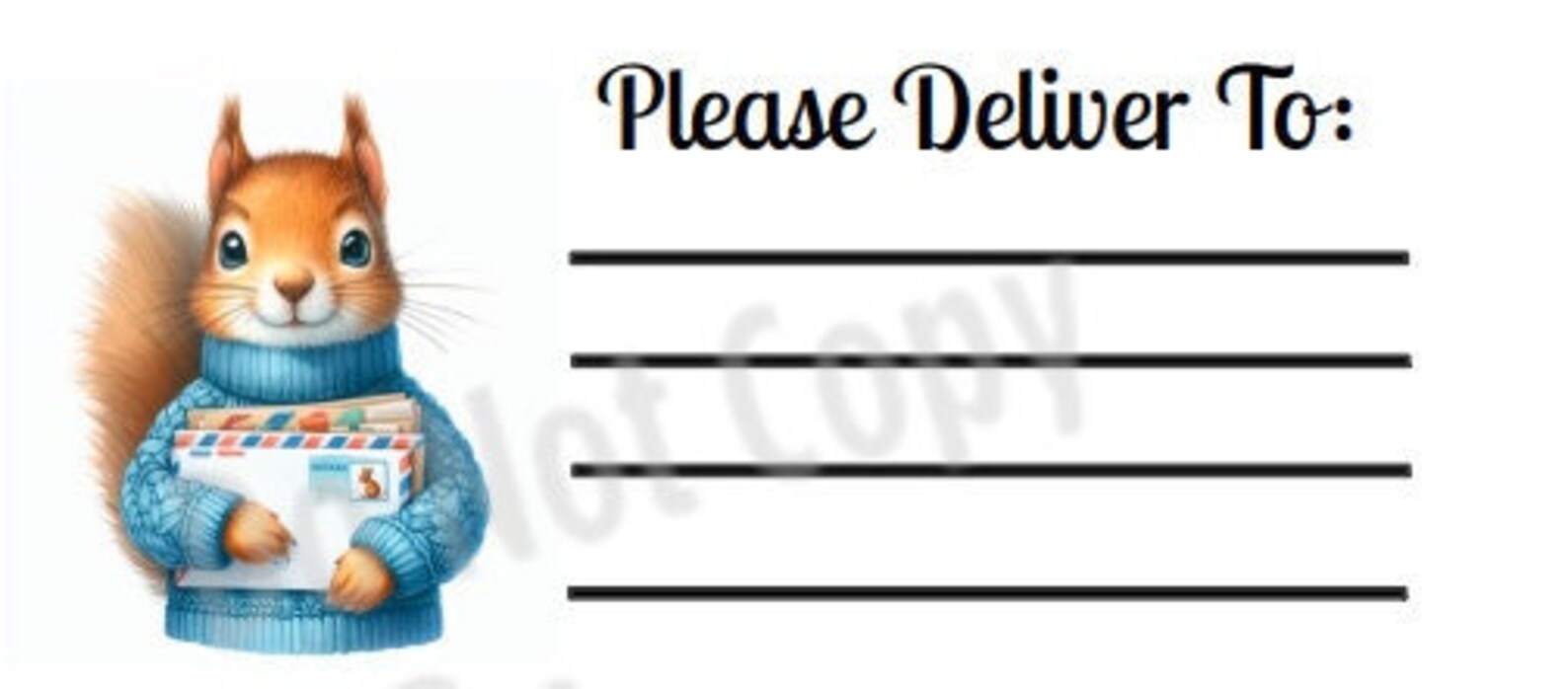 Printable INSTANT DOWNLOAD PDT Please Deliver to Labels Mailing Address