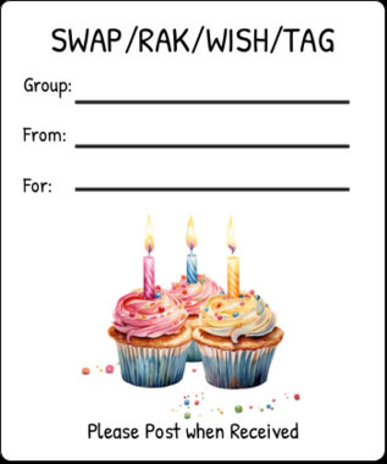 Printable INSTANT DOWNLOAD Tag Insert RAK Wish Group Label Pen Pal ...