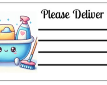 Printable INSTANT DOWNLOAD PDT Please Deliver To Labels Mailing Label Address Label Shipping Label spring cleaning bathtub cleaner house