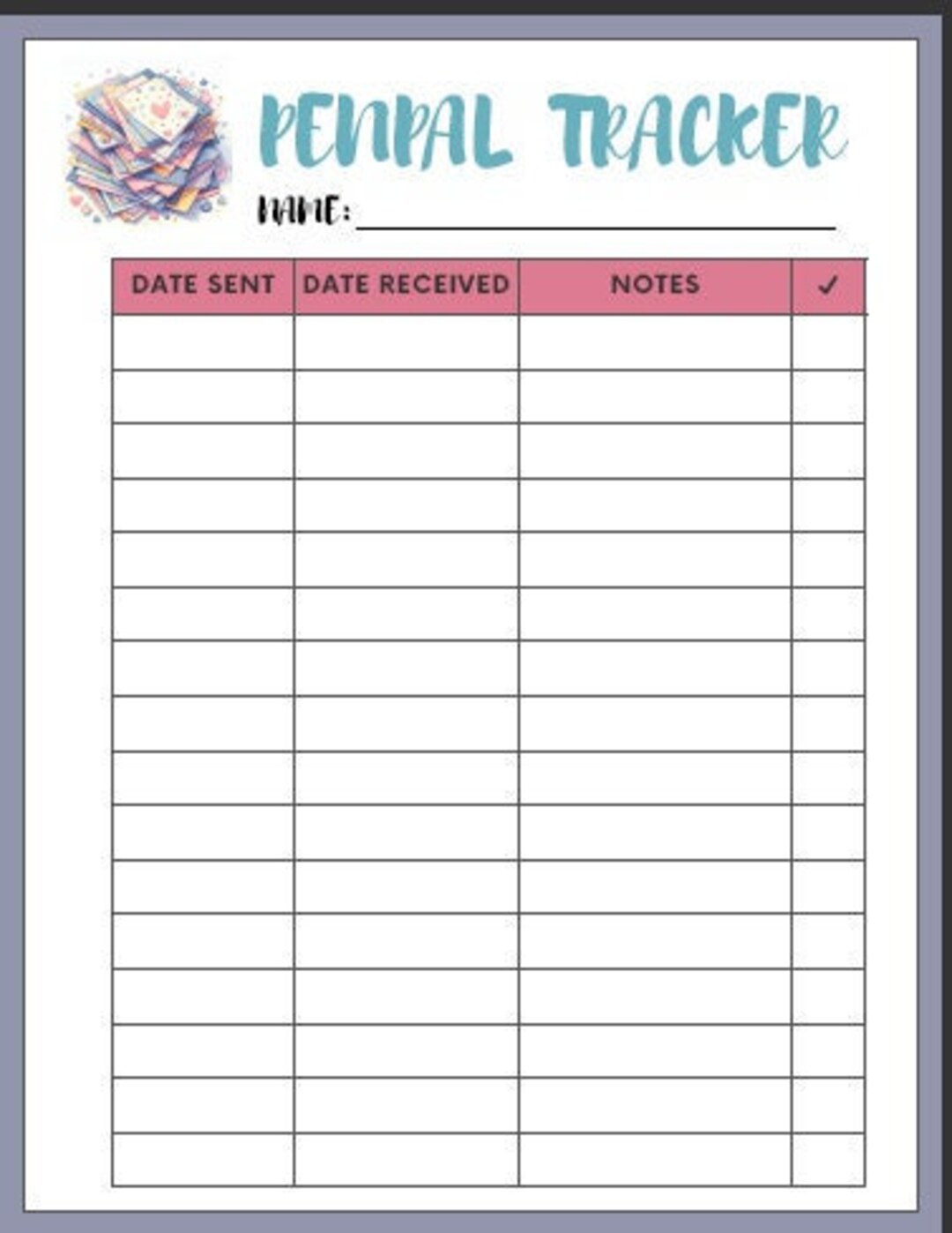 Printable INSTANT DOWNLOAD Tag Insert RAK Wish Group Label Pen Pal ...
