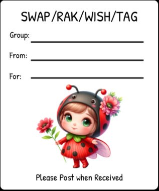 Printable INSTANT DOWNLOAD Tag Insert RAK Wish Group Label Pen Pal ...