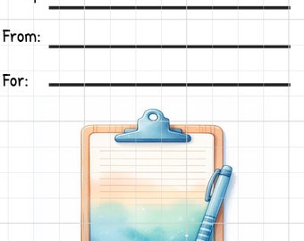 Druckbare SOFORTIGER DOWNLOAD Tag Einfügen RAK Wunsch Gruppe Label Pen Pal Lieferungen Happy Mail Aquarell Bürobedarf Clip Bord Schule Papier