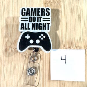 Gamers gaming video men guys boy game controller sassy medical teacher glitter badge reel gift
