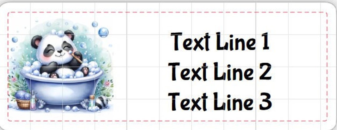 Panda Kawaii Tub Address Labels Printable Labels Bubbles Labels Happy ...