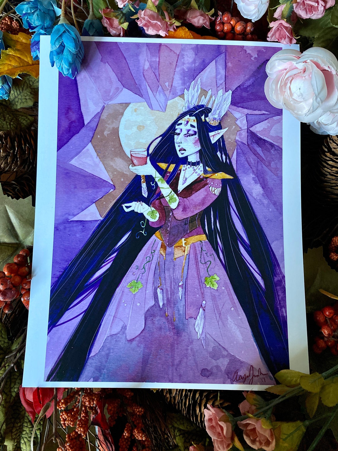 Queen Mab original fantasy artwork print | Etsy