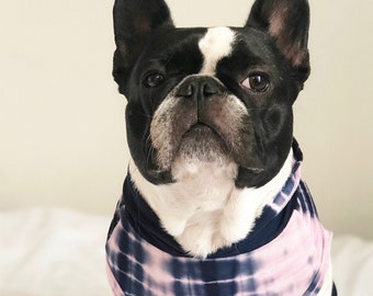 Felpa con cappuccio Dog Bosspup - Tie Dye (vestiti bulldog francese, vestiti bulldog francese, abbigliamento bulldog francese, abbigliamento frenchie)