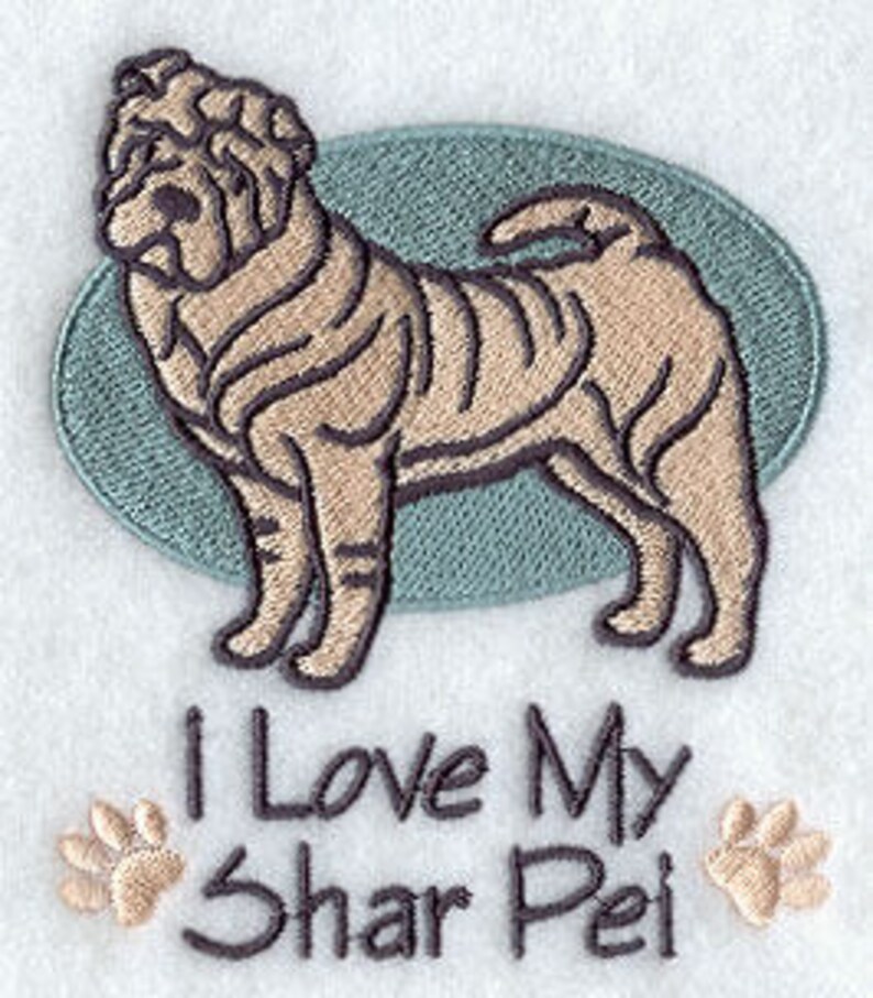 I Love My Shar Pei Embroidered Can Cooler Dog Lover Can Sleeve Gifts Under 10 Embroidery