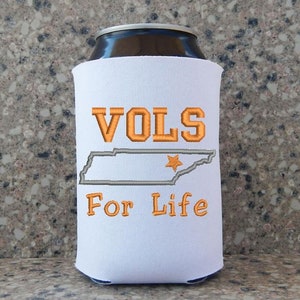 Tennessee embroidered can cooler, Tailgating, Vols, Can sleeve