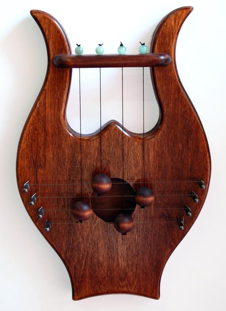 Handcrafted King David's Door Harp With Glass Beads Etsy