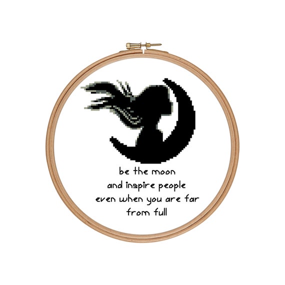 Buy 2 Get 1 Free Be The Moon Cross Stitch Pdf Pattern Life Etsy