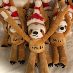 Personalized sloth plush