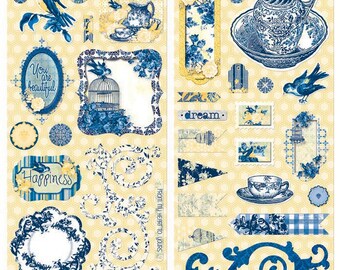 BoBunny - Genevieve Collection - Chipboard - 32 PC