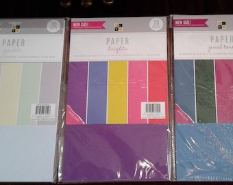 DCWV 8-1/2"x 14" (20 Sheets) - Choose From 3 Color Themes - Jewel Tones, Brights or Pastels