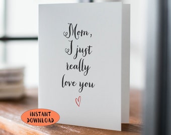 Mother's Day Digital Card, Birthday Card For Mom,  Anniversary Card For Mom, From Daughter To Mom, From Son To Mom, Instant Download