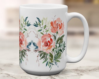 Floral Mug Mothers Day, Gift For Mother's Day, Novelty Mug, Gift For Mum, Novelty Gift, New Mom Mug, New Mum Gift, Cute Mug