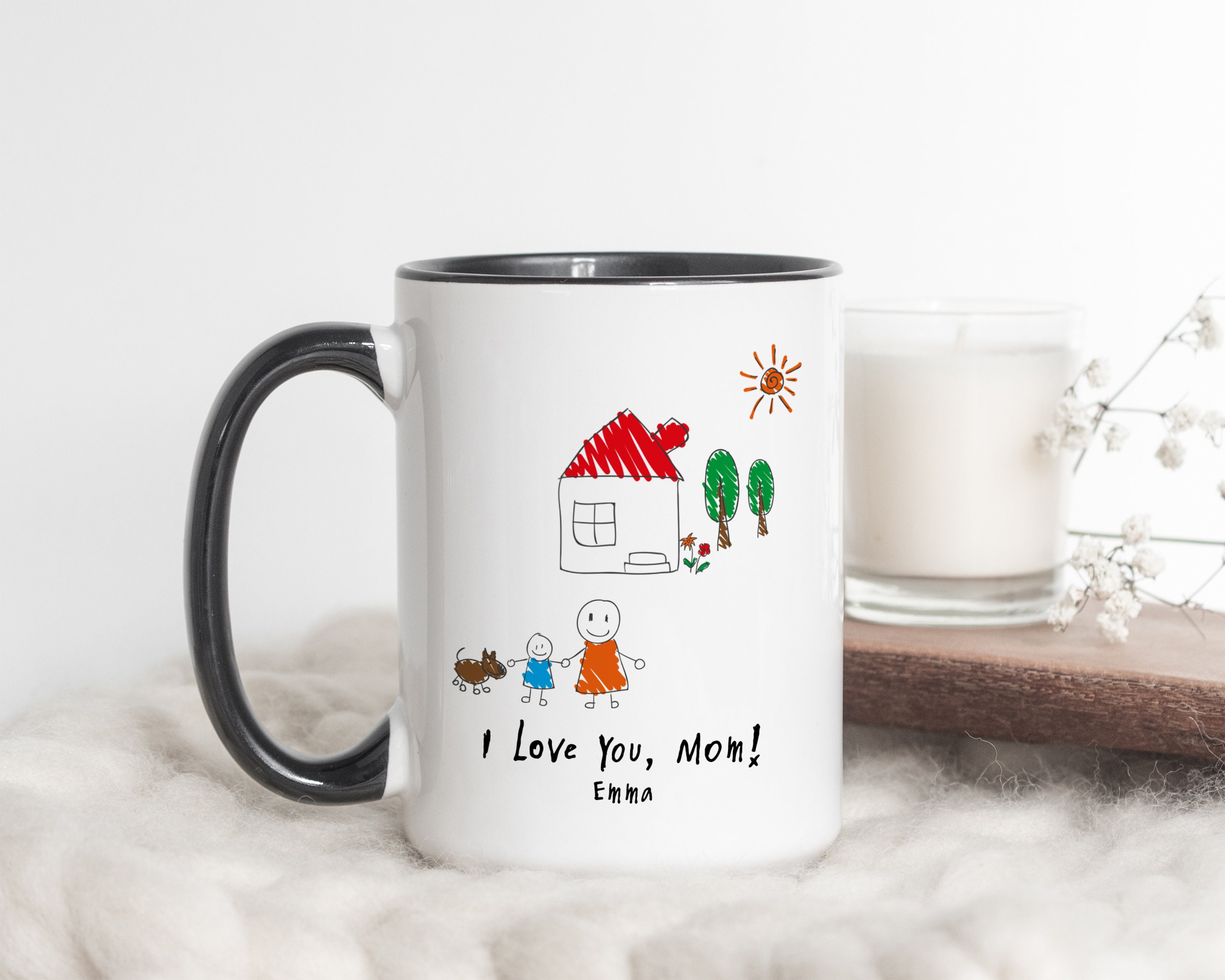 Personalized Mom & Year Photo Mug – Personalized Drawing Gifts