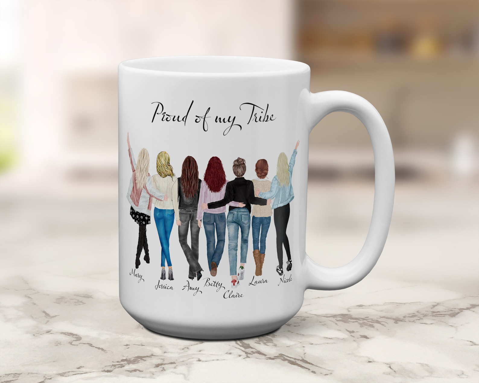 Seven Best Friends Custom Mug Personalized Mug For Seven Etsy