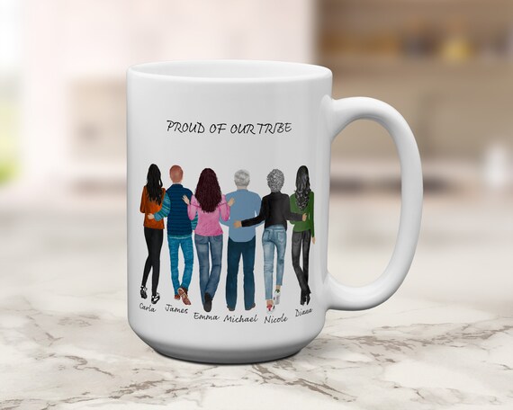 Six Best Friends Mug 6 Family Members Gift Personalized Coffee