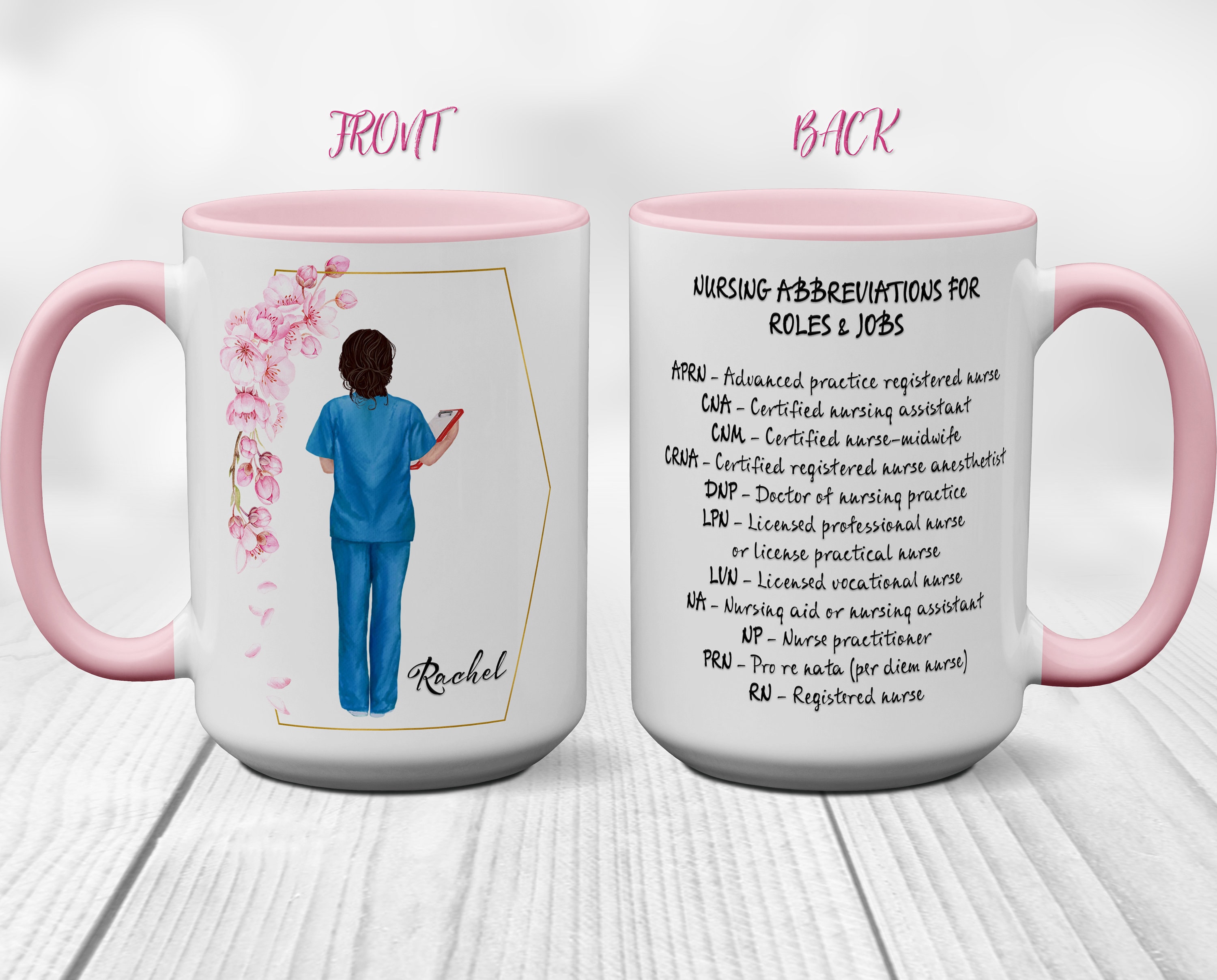 Nurse Mug Nurse Shorthand Mug Personalized Nurse Coffee Mug