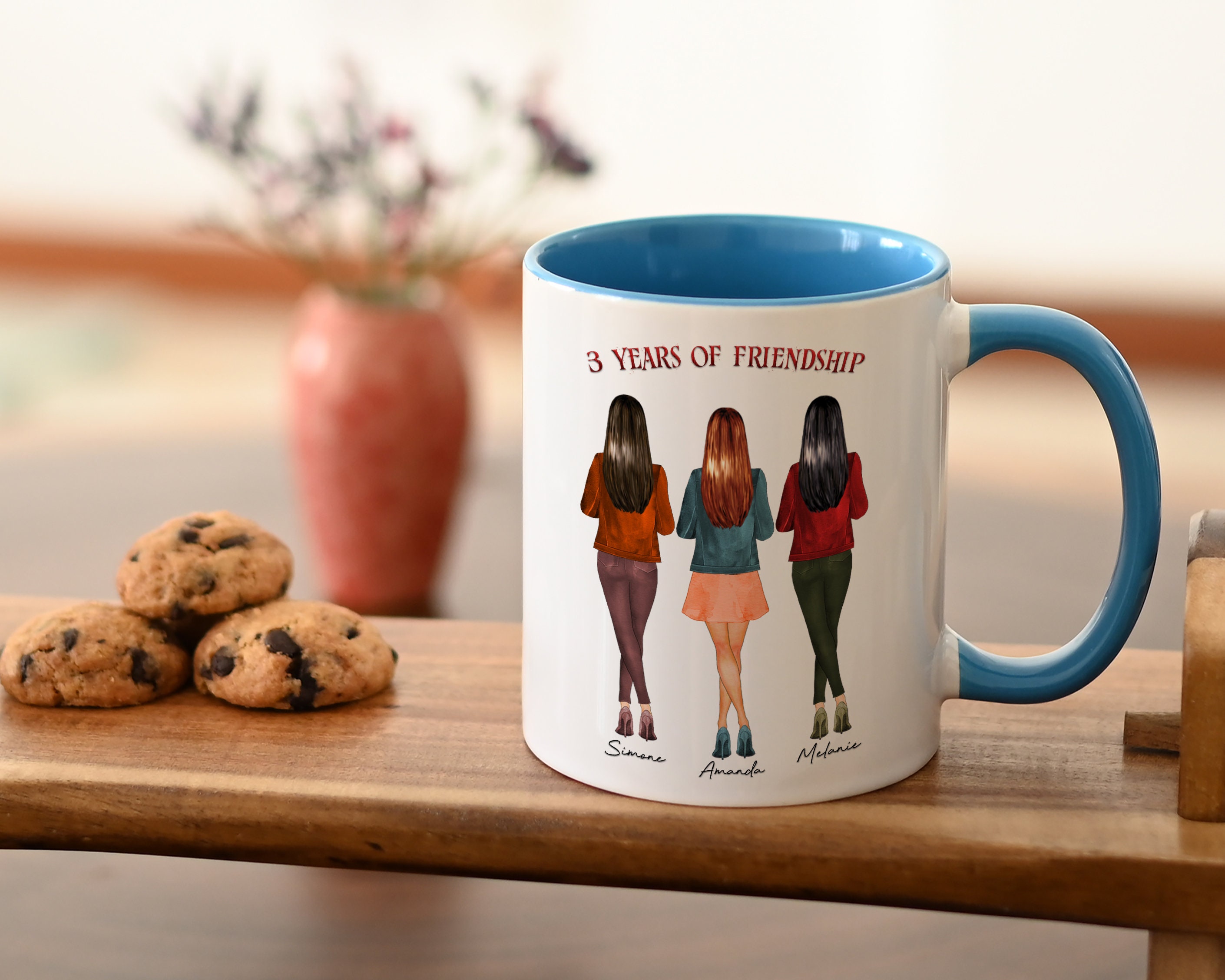 Three Friends Mug Custom Two Tones Mug 3 Friends Mug 3 Etsy