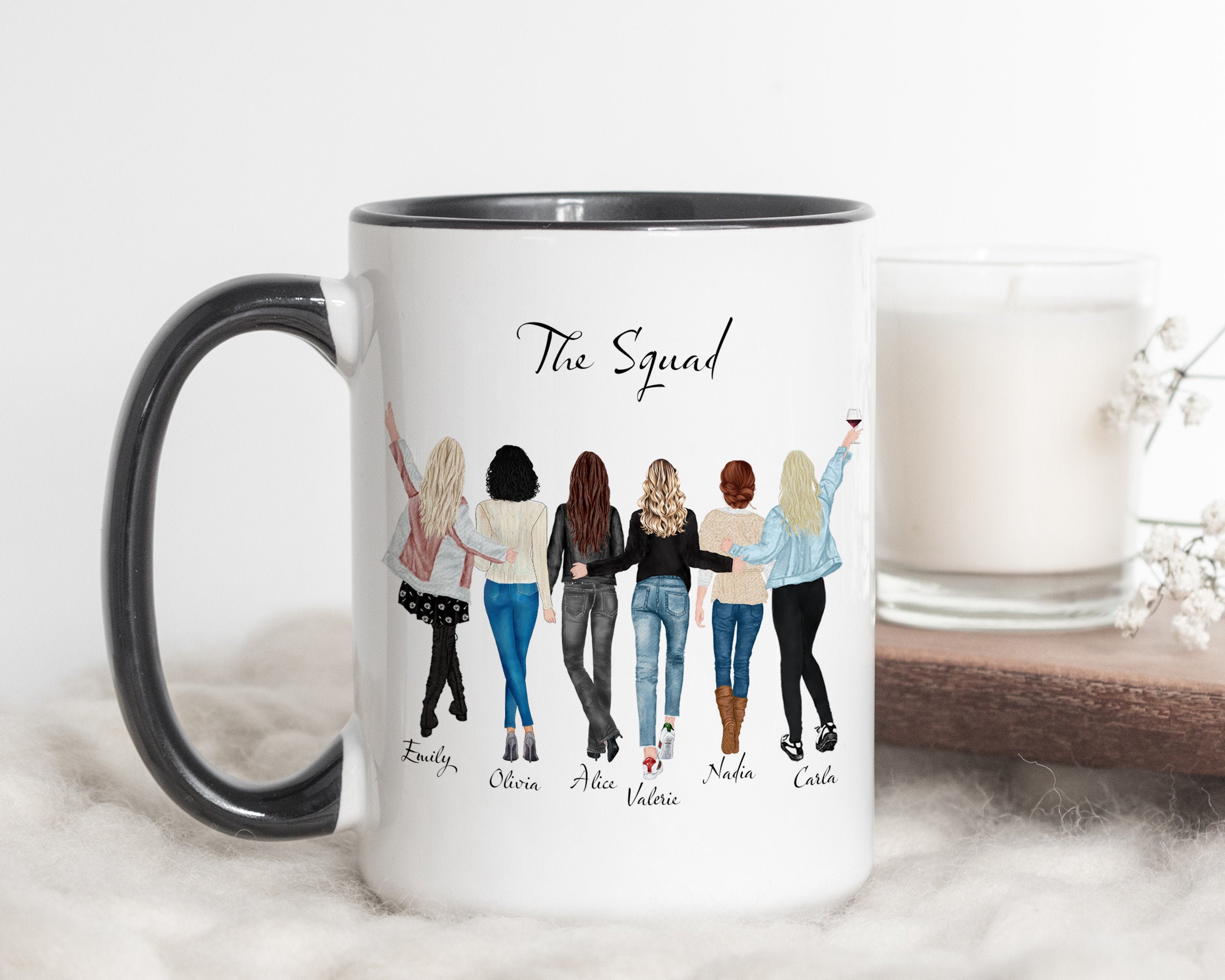  Custom Best Friend Mugs for Women, Choose Name Personalized  Friendship Coffee Mug for Bestie BFF, Galantine's Day Gift, Long Distance  Friendship, Birthday Gifts 11oz mug : Home & Kitchen