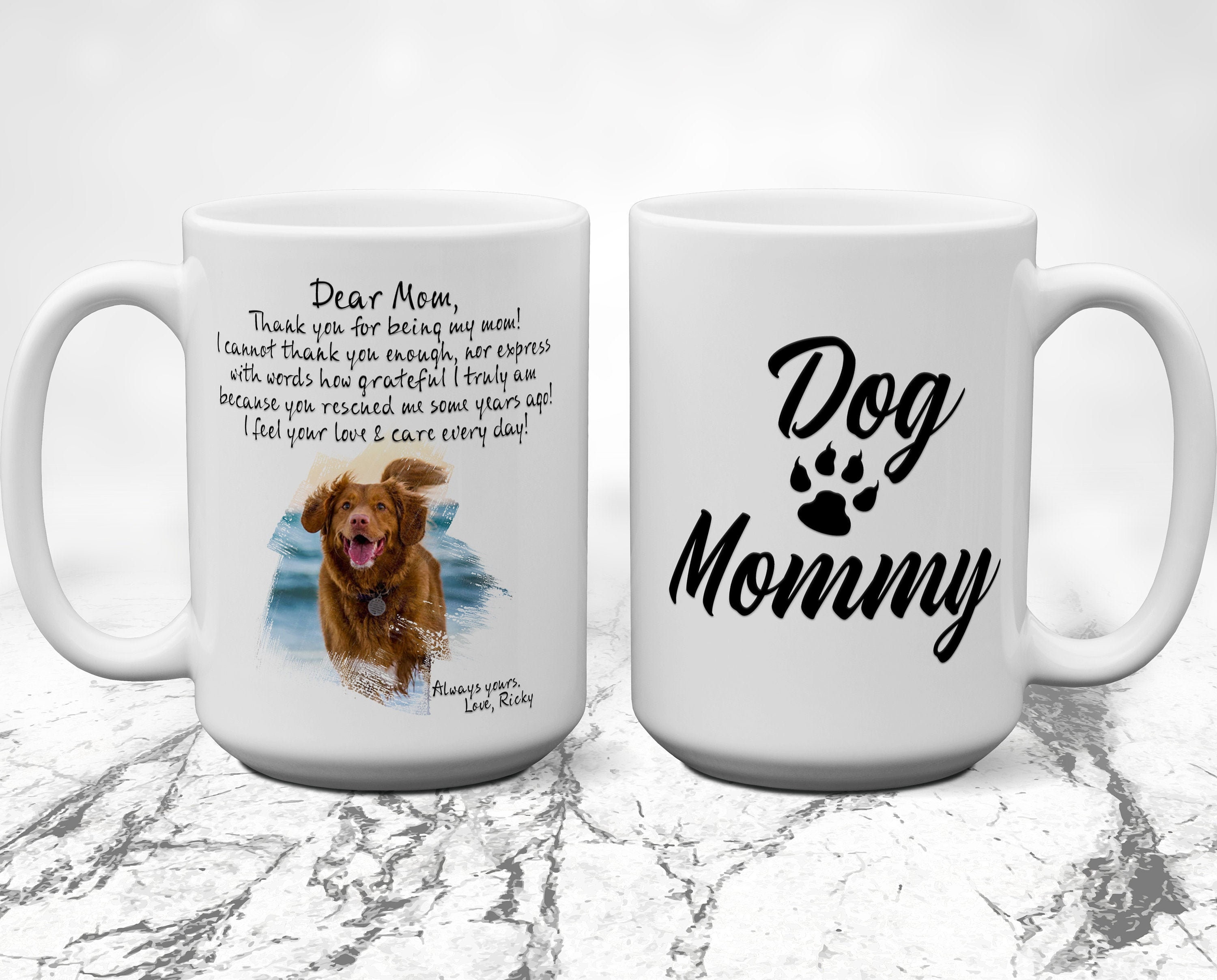 Dog Mug - Dog Lover Mug - Custom Mug - Girl and Dog Mug, Dog Mom Mug -  Gifts For Bestie, Family, Friend, Parents, Sister, Brother, Grandparent -  Personalized Mug - 38363 38369