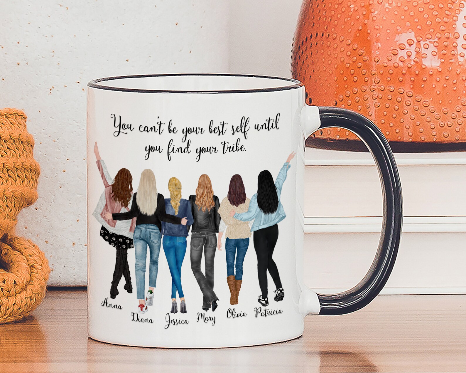 Six Best Friends Mug 6 Best Friends Gift Personalized Coffee Etsy