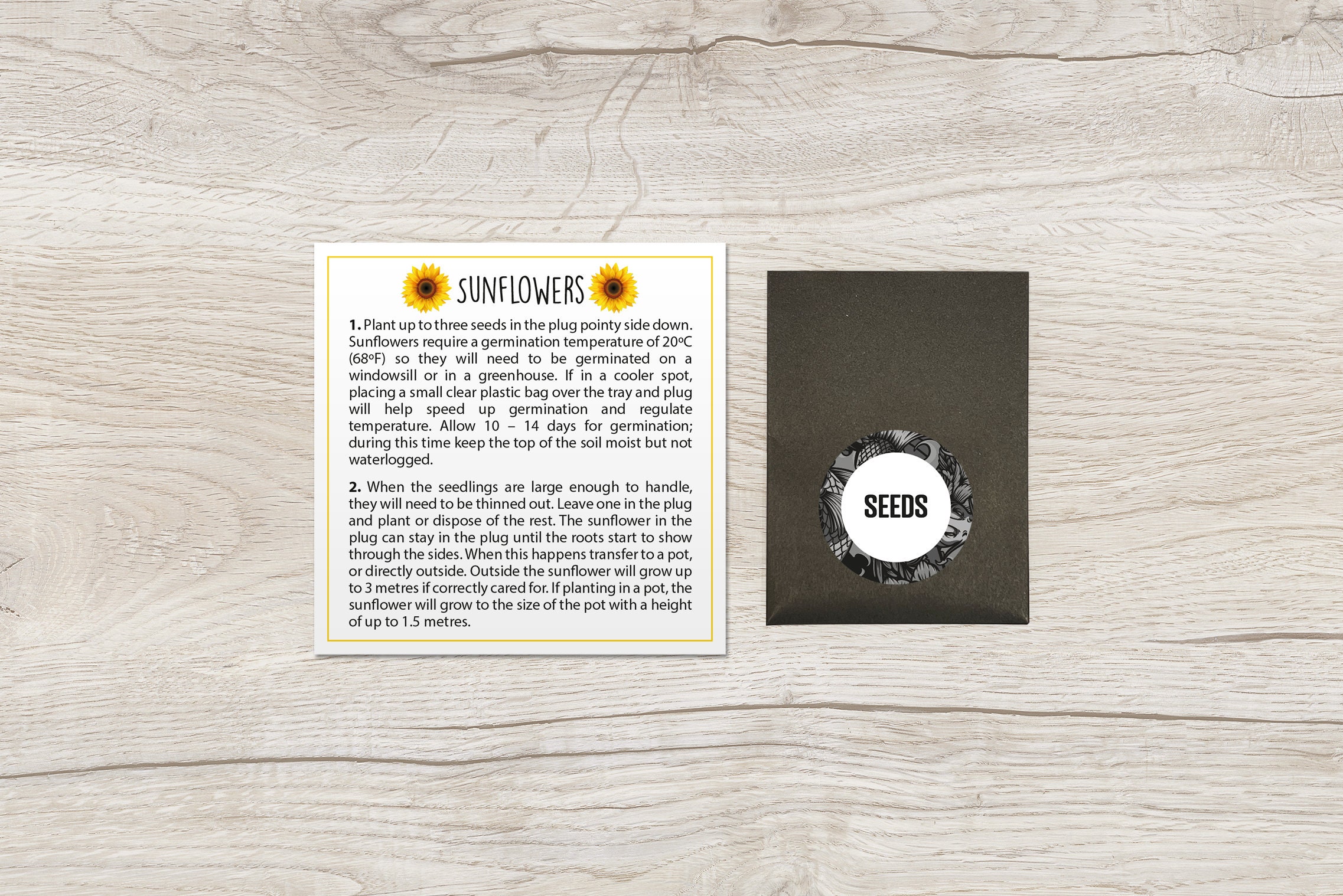 Grow Your Own Sunflower Plant Kit. Plastic Free Eco Gift. Etsy UK