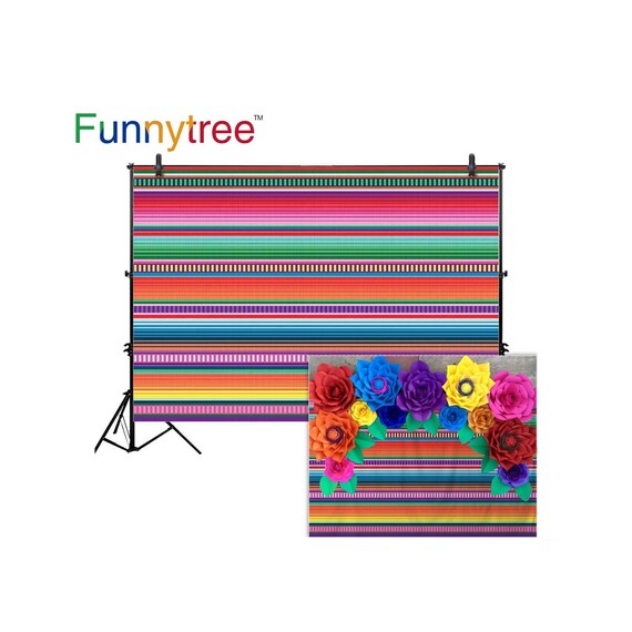 Cinco De Mayo Party Backdrop Mexican Party Decorations Serape Etsy