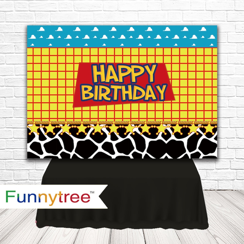 Toy Story Birthday Banner Personalized Party Backdrop PRINTED AND SHIPPED