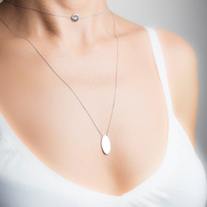 Dainty Sterling Silver Figaro Necklace, Minimalist Silver Link Chain N–  annikabella