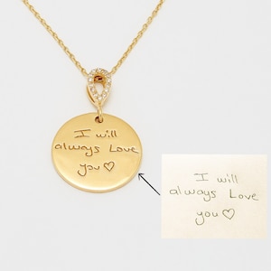 Aangepaste handschriftketting, gepersonaliseerde cadeaus voor moeder, herdenkingscadeau, gepersonaliseerde sieraden, gegraveerde ketting, moederketting