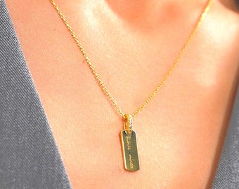 Actual Handwriting Necklace Personalized Memorial Jewelry Gift for Her Dainty Gold Necklace, Perfect Christmas Gift for Women