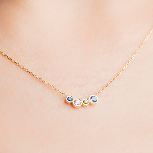 Mothers Necklace Birthstone Mothers Day 