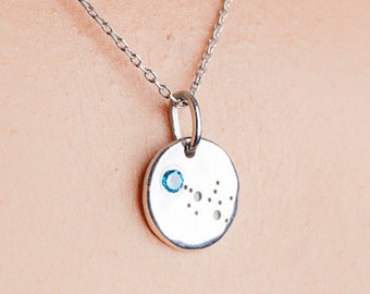 Silver Zodiac Jewelry - Constellation Necklace - Constellation Jewelry - Zodiac Birthstone Necklace - Astrology Necklace - Astrology Jewelry