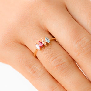 Birthstone Jewelry, Personalized Gift For Women, Birthstone Ring, Personalized Jewelry, Rings For Women, Mothers Ring, Mother Gift Gold Ring
