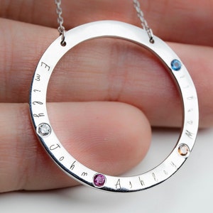 Personalized Mothers Necklace - Mothers Birthstone Necklace - Kids Name Necklace - Family Necklace - Christmas Gifts For Mom - New Grandma