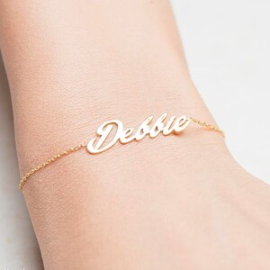 Custom Name Bracelet - Personalized Bracelet - Gold Name Bracelet - Nameplate bracelet - Custom Name Plate - Friendship Bracelet - Gift