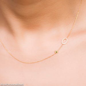 Personalized Initial Necklace, Dainty Necklace Initial, Necklaces For Women, Letter Necklace, Gold Necklace, Personalized Bridesmaid Gift image 1