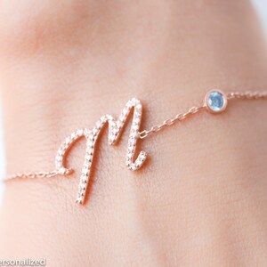 Bracelets For Women, Charm Bracelet, Personalized Initial Bracelet, Custom Jewelry, Bridesmaid Gift, Personalized Gift, Gift Women
