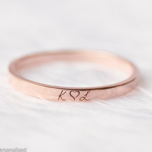 Rose Gold Wedding Band, Wedding Bands Women, Wedding Ring, Wedding Rings Women, Engraved Ring, Personalized Gift for Her, Gifts for Women