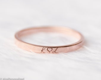 Rose Gold Wedding Band, Wedding Bands Women, Wedding Ring, Wedding Rings Women, Engraved Ring, Personalized Gift for Her, Gifts for Women