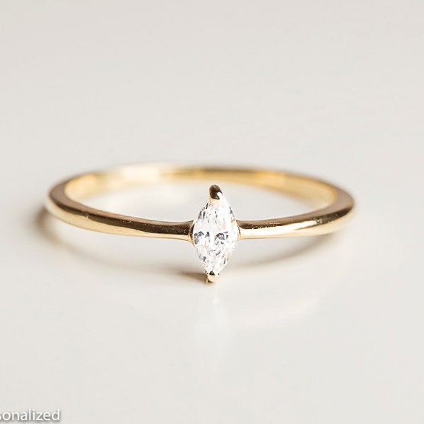 Simple Diamond Ring - Etsy