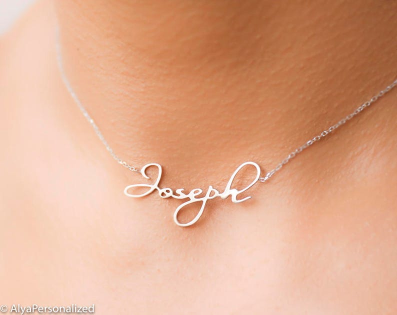Custom Name Necklace Silver Chokers for Women Dainty Silver Choker Choker Name Necklace Layered Choker Necklace Bridesmaid Gift image 5