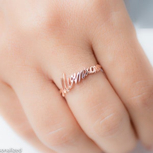 Custom Handwriting Ring Personalized Jewelry Custom Handwriting Jewelry Personalized Gift Personalized Bridesmaid Gift, New Mom Gift image 4